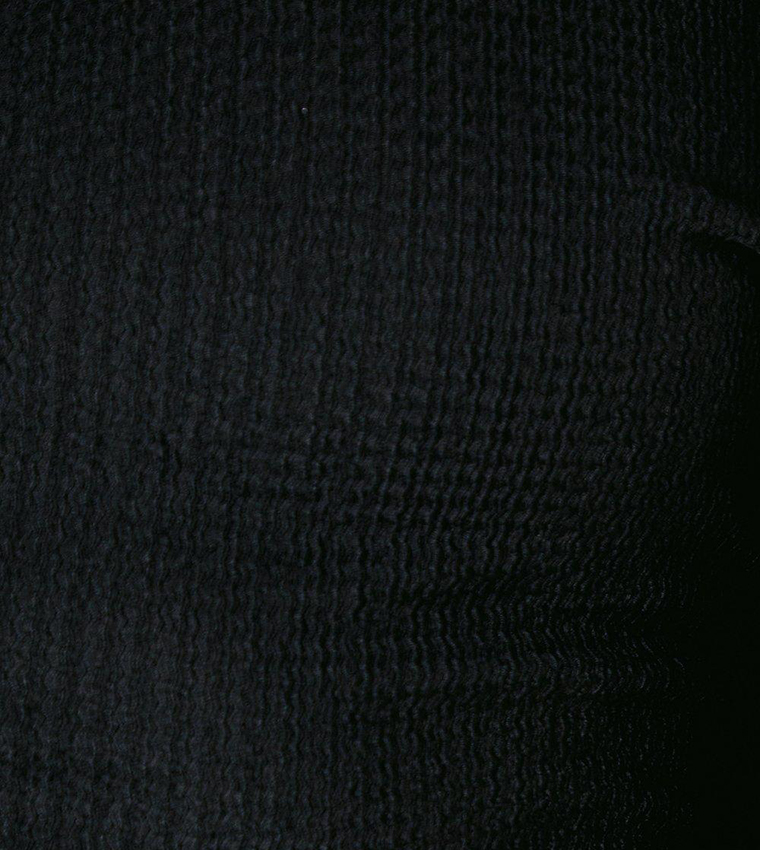 Textured Ruched Detail Midi Dress