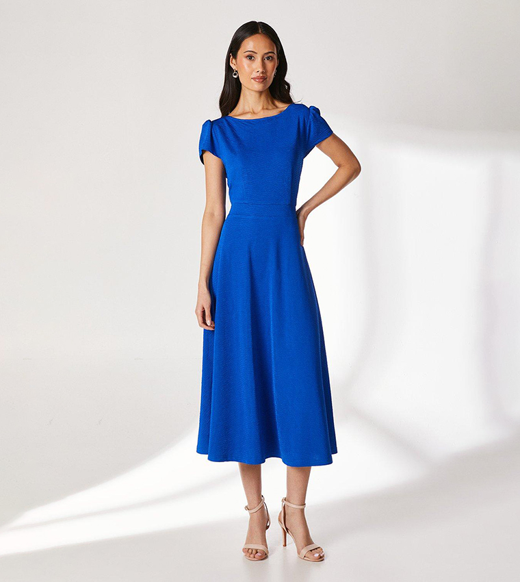 Textured Jersey Midi Dress