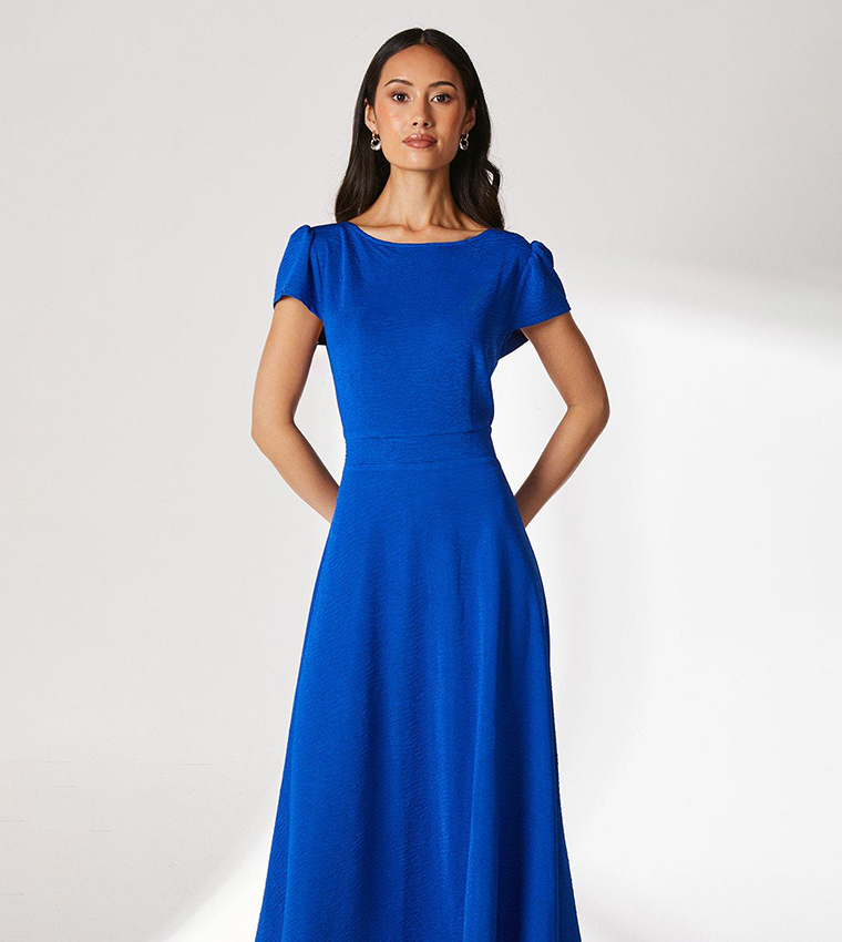 Textured Jersey Midi Dress