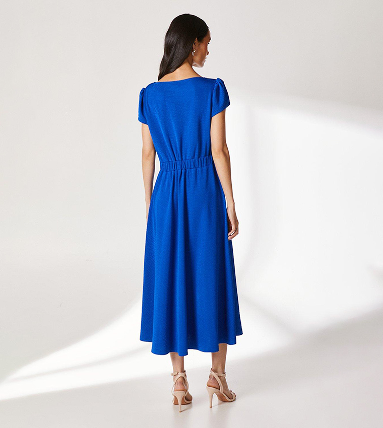 Textured Jersey Midi Dress