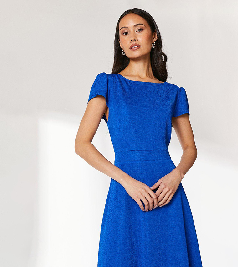 Textured Jersey Midi Dress
