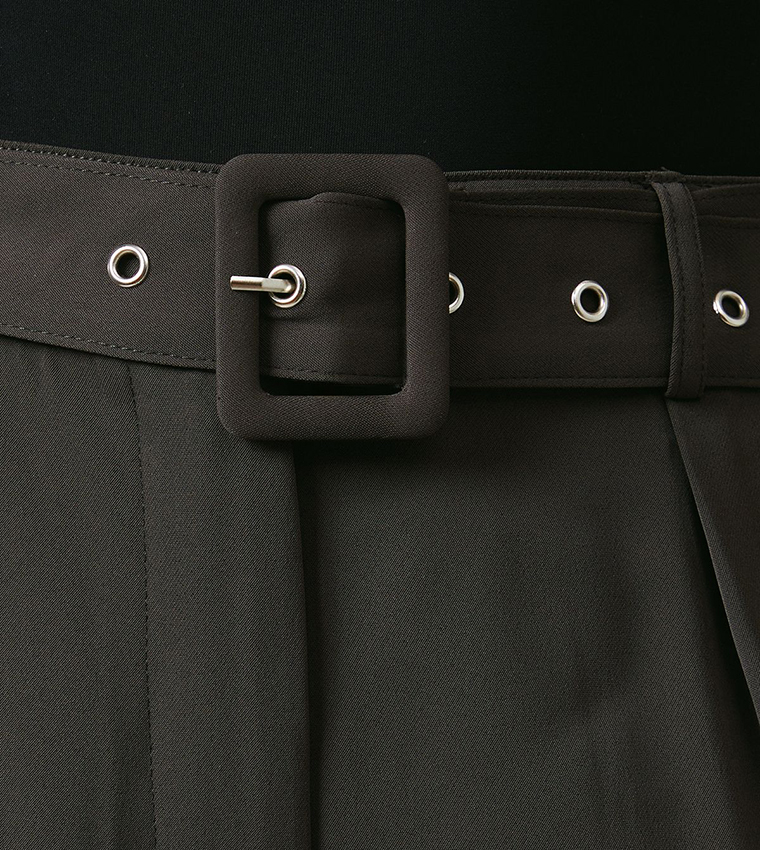 Buy Debenhams Outlet Belted Wide Leg Trousers In Brown 6thStreet UAE