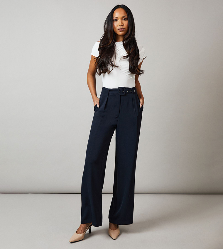 Debenhams Womens Wide Leg Trousers Womens Debenhams Uk 16S Black