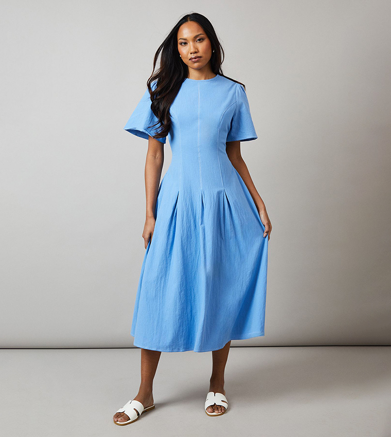 sachin and babi light blue dress Buy Principles Seam Detail Pleat Detail Midi Dress In Light Blue