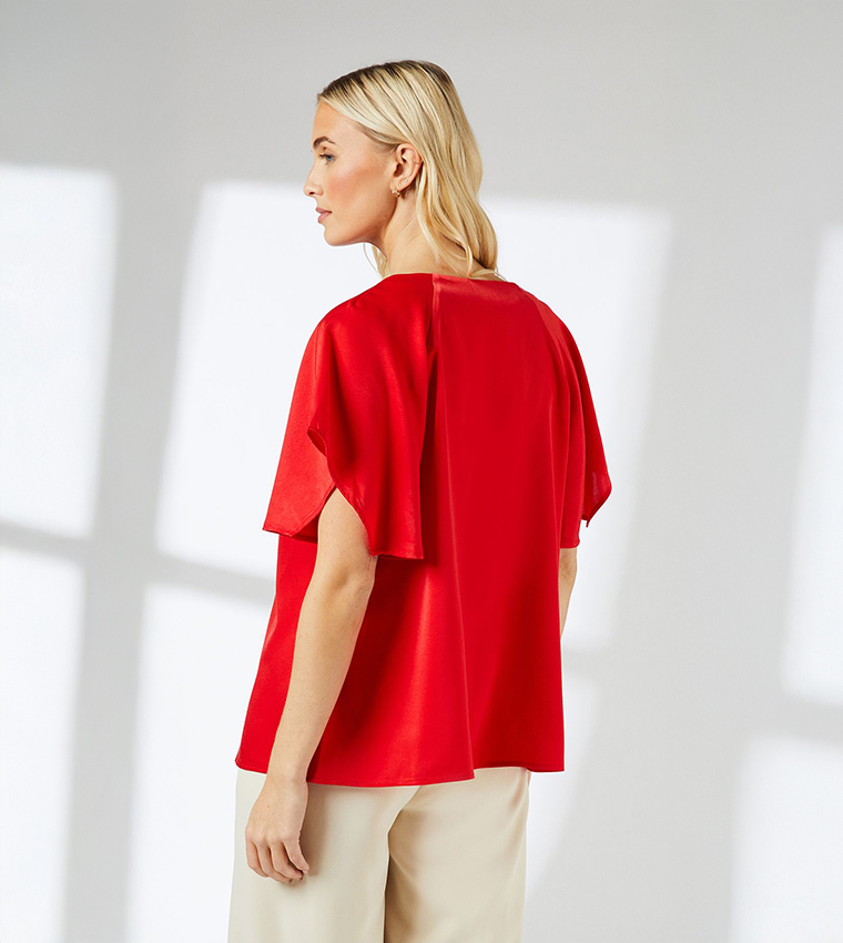 Solid Short Sleeves Top