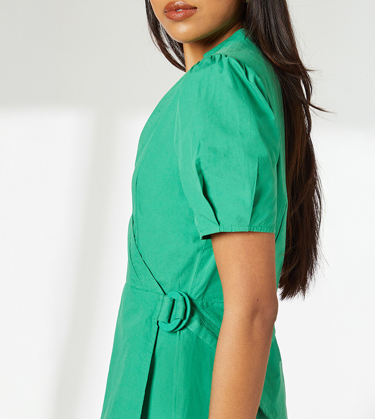 Cotton Poplin D-Ring Wrap Top