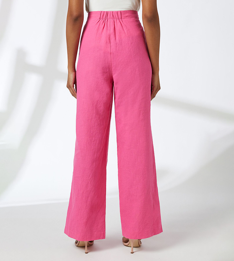 Linen Straight Fit Trousers