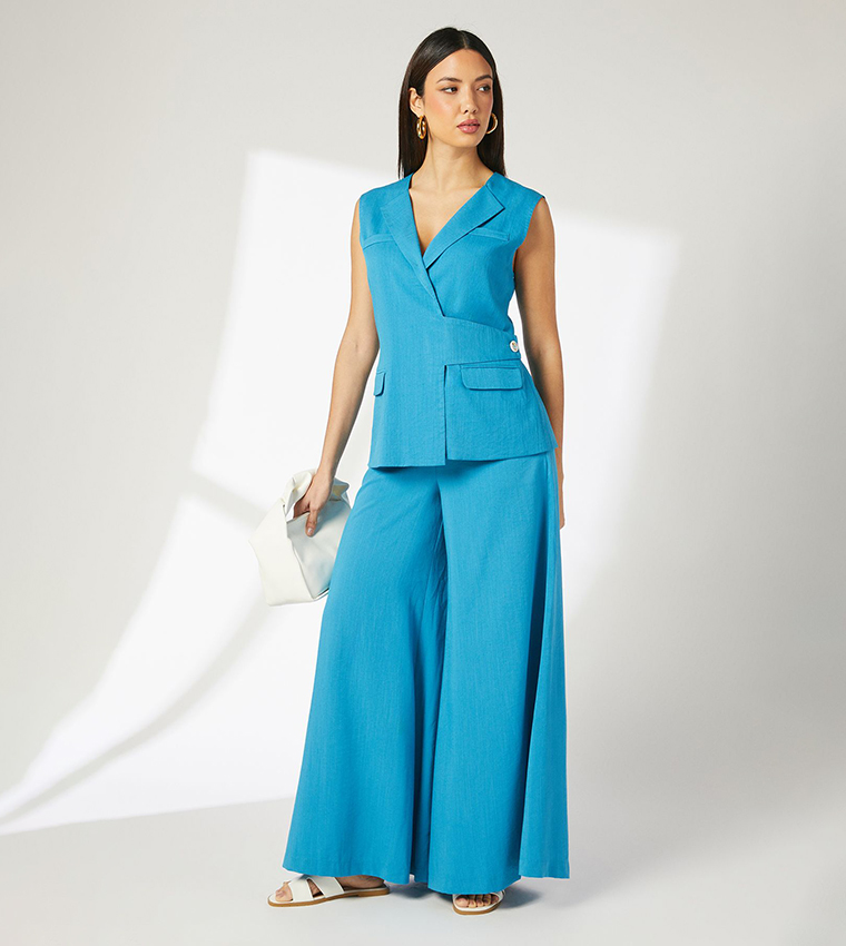 Tie Detail Sleeveless Blazer