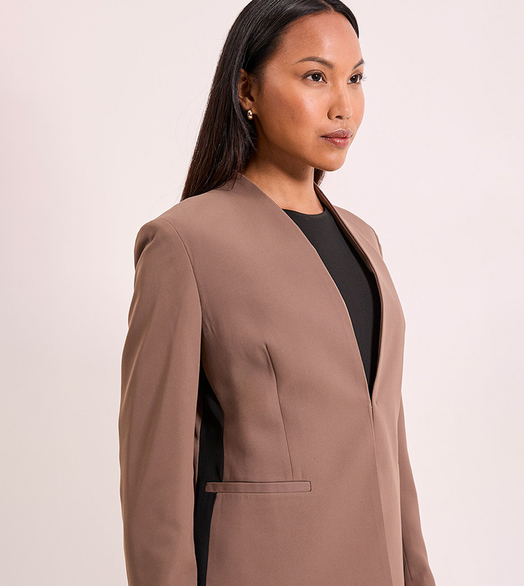 Edge To Edge Side Striped Blazer