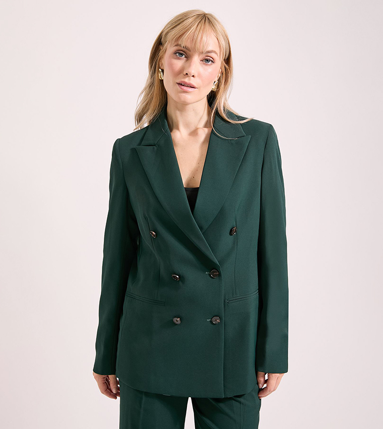 Double Breasted Relaxed Fit Blazer