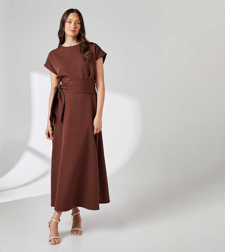 Tie Waist Midi Dress