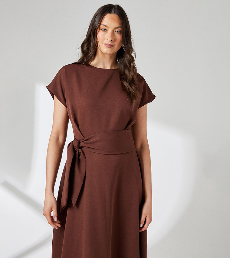Tie Waist Midi Dress