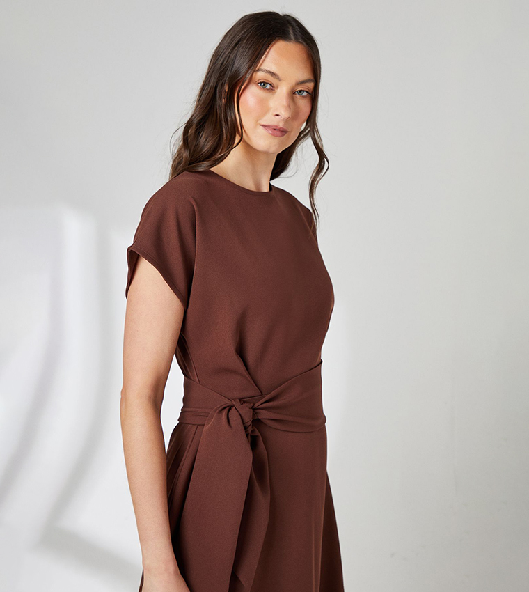 Tie Waist Midi Dress