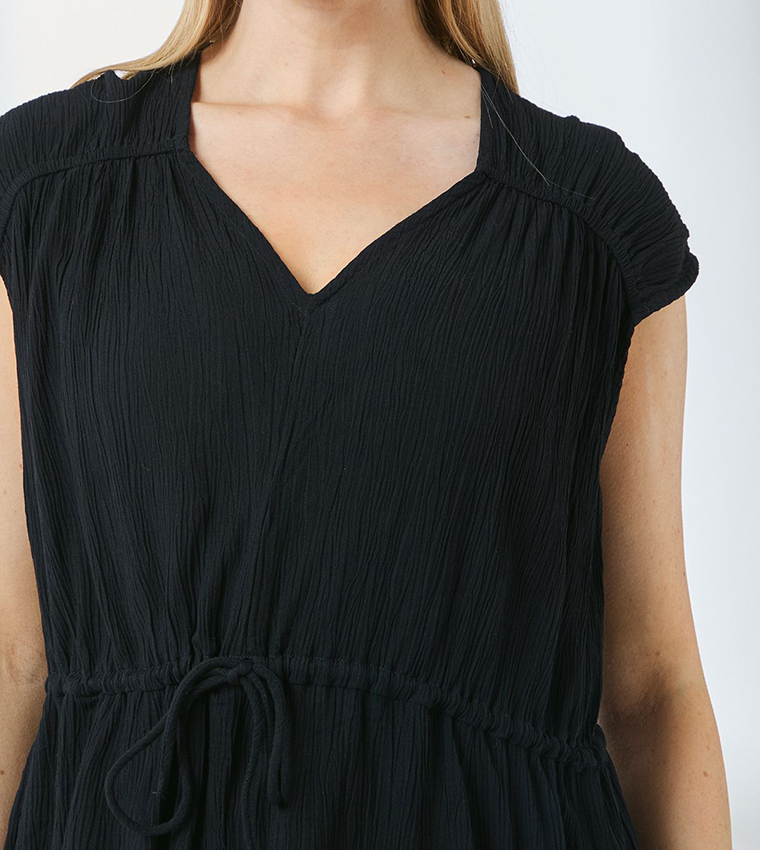 Drawstring Waist Sleeveless Top