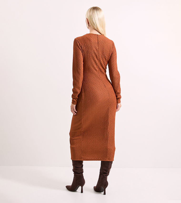 Buy Principles Buckle Twist Front Crinkle Jersey Midi Dress In Brown | 6thStreet Saudi Arabia Buy Principles Buckle Twist Front Crinkle Jersey Midi Dress In Brown | 6thStreet Saudi Arabia
