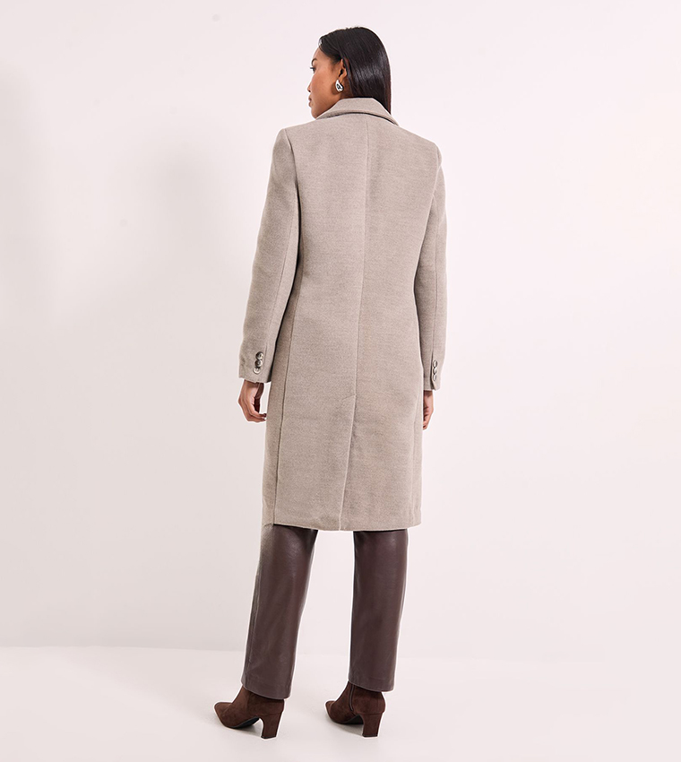 Long Sleeves Button Detail Coat