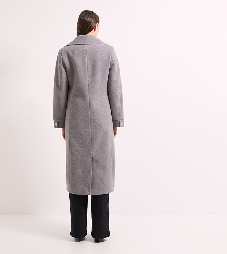 Single Button Twill Coat