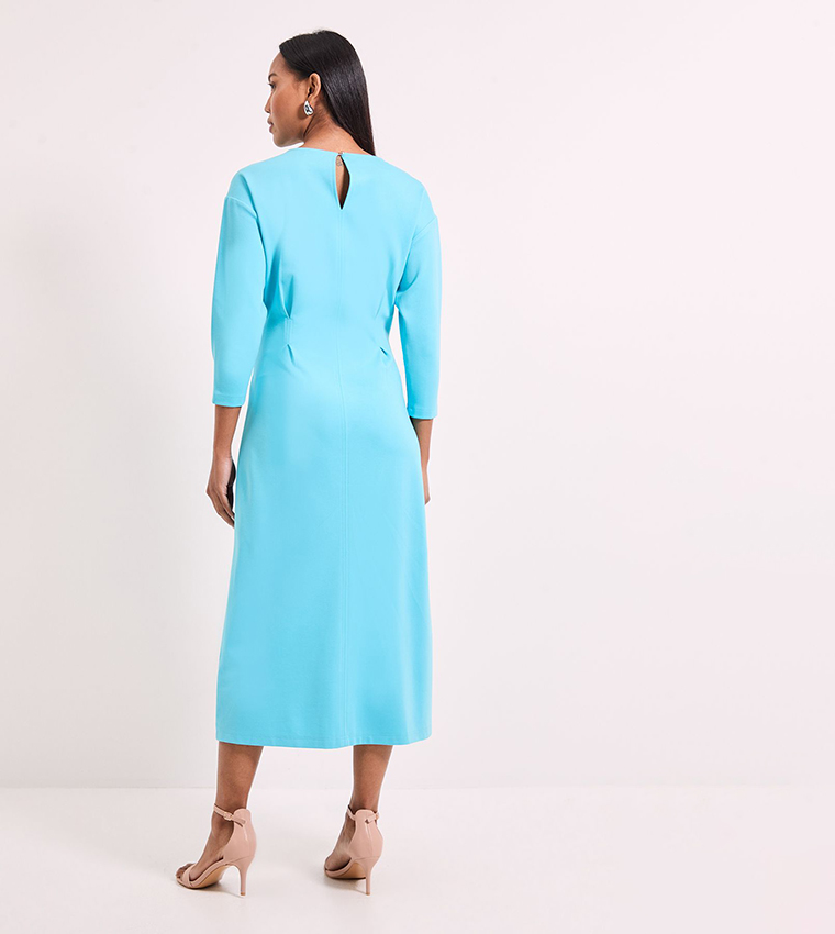 فستان ميدي بحزام 