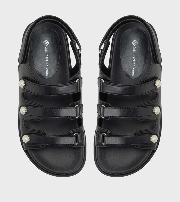 PEARLLE Pearl Embellished Comfort Sandals