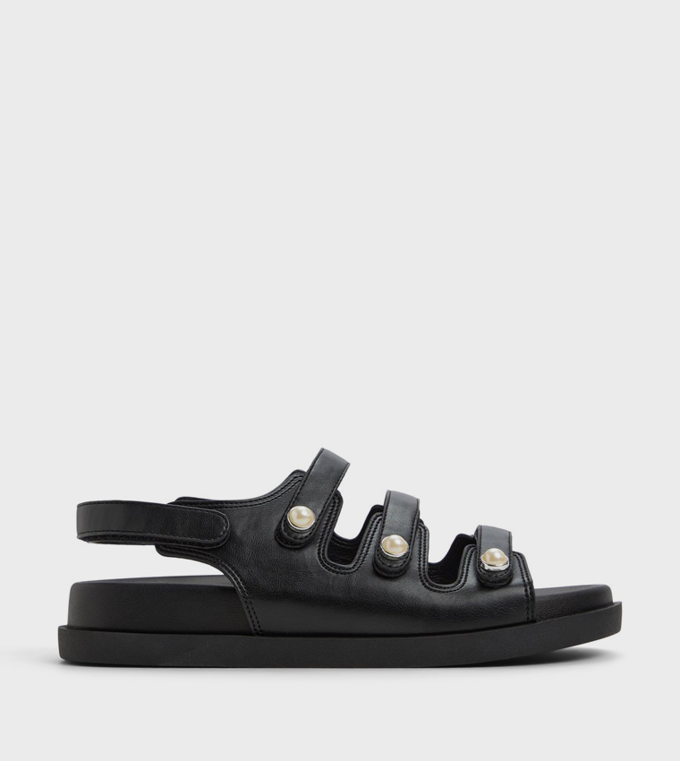 PEARLLE Pearl Embellished Comfort Sandals