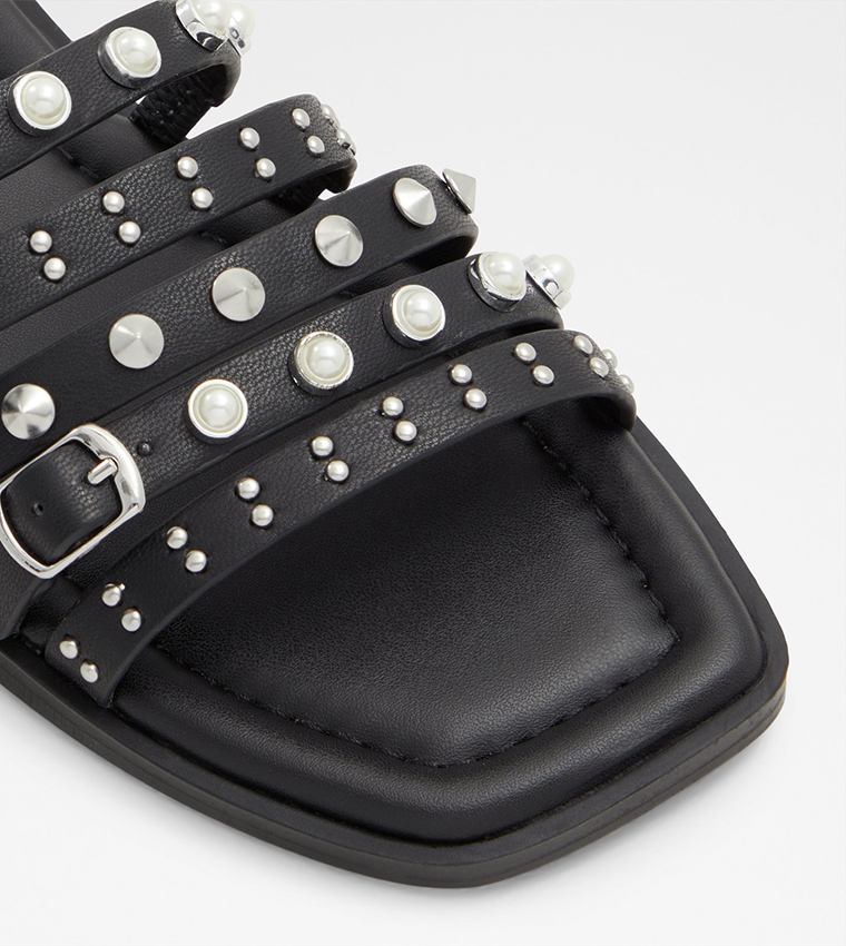 PEARLYNE Embellished Flat Sandals