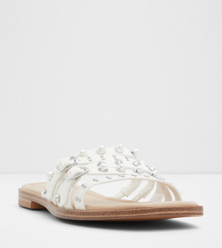 PEARLYNE Embellished Flat Sandals