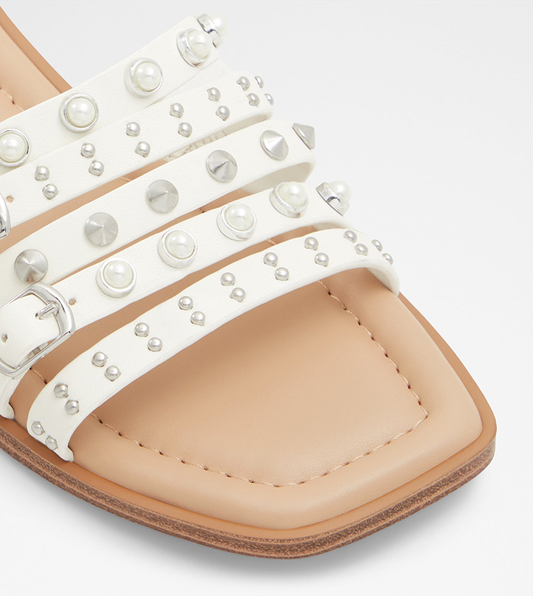 PEARLYNE Embellished Flat Sandals