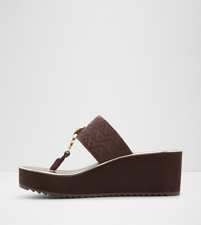 PENELOPY Monogram Wedge Sandals