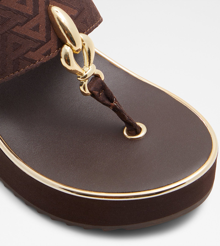 PENELOPY Monogram Wedge Sandals