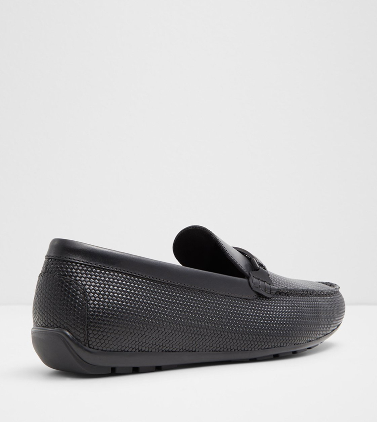 PEREZ-IN Textured Round Toe Moccasins