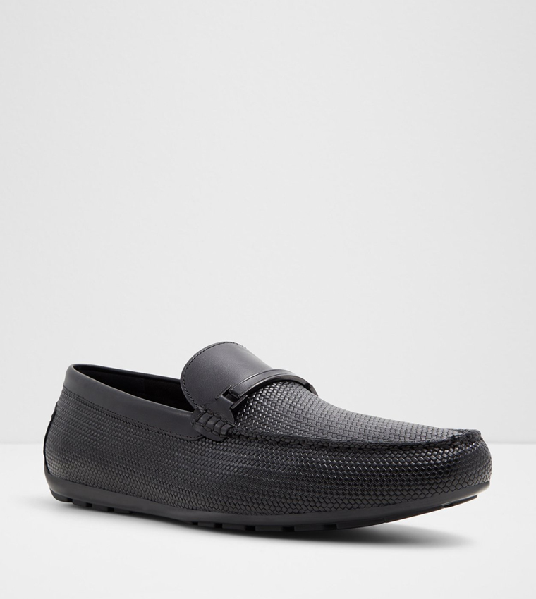 PEREZ-IN Textured Round Toe Moccasins