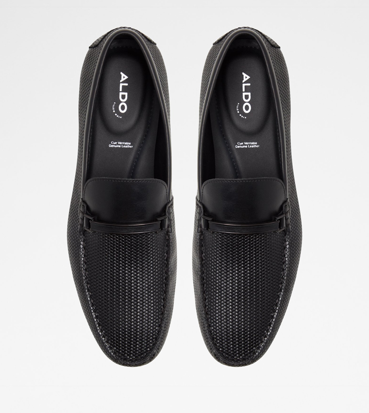 PEREZ-IN Textured Round Toe Moccasins