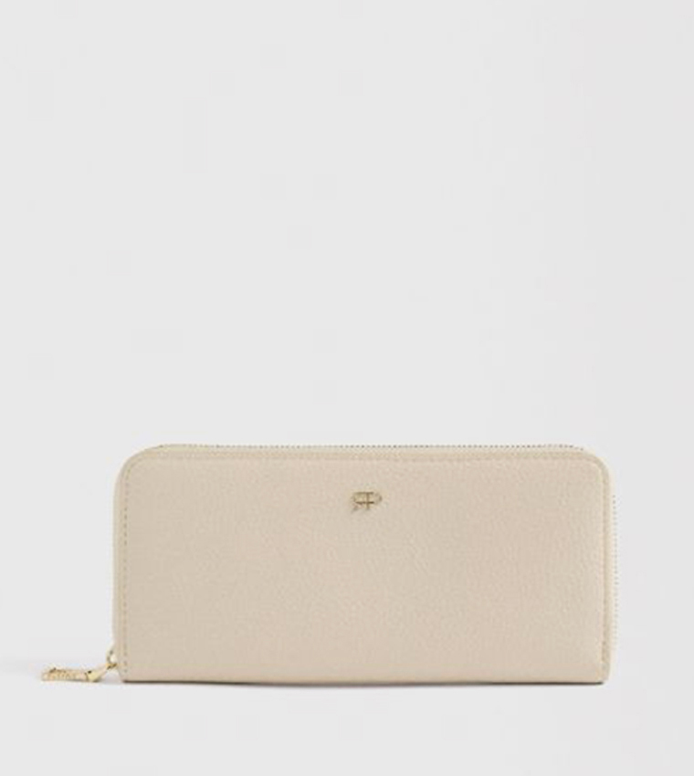 Textured Zip-Around Wallet