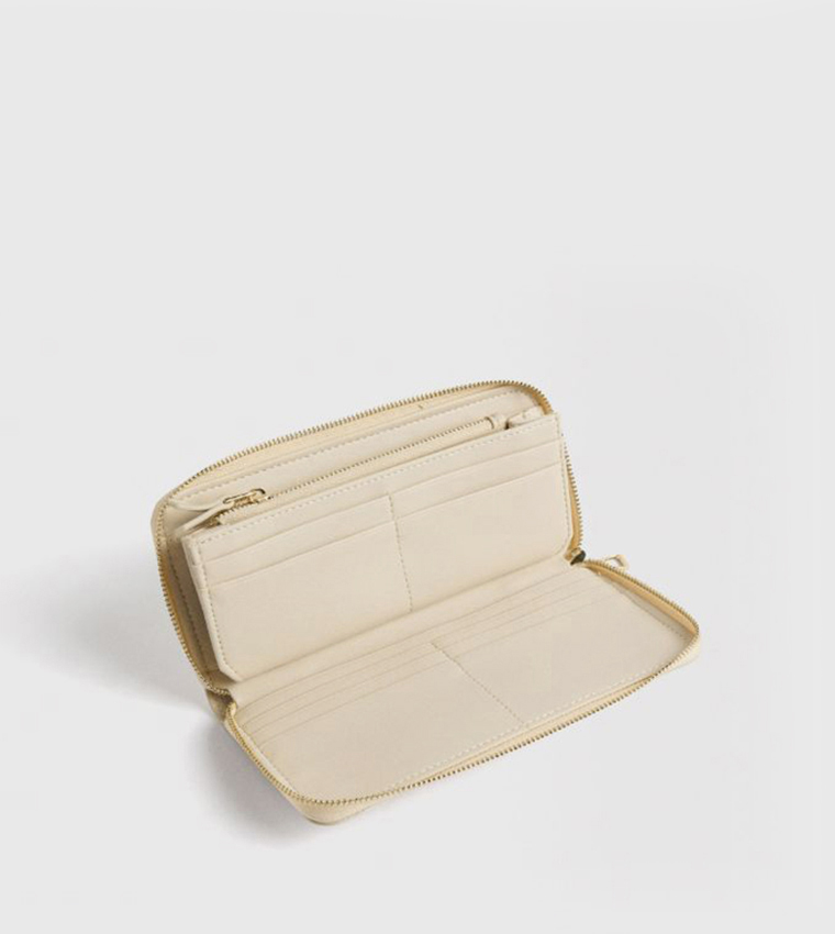 Textured Zip-Around Wallet
