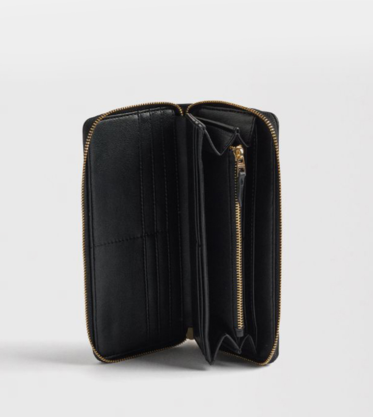 Textured Zip-Around Wallet