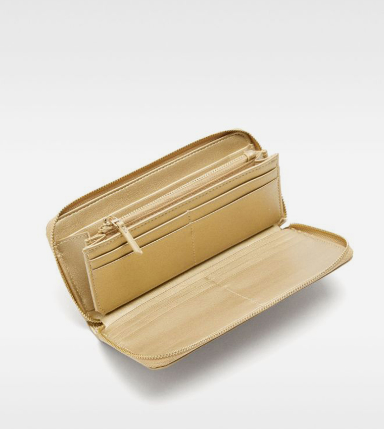 Textured Zip-Around Wallet