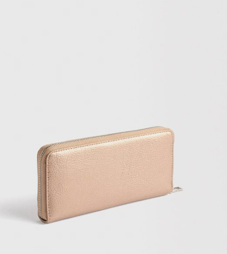 Textured Zip-Around Wallet