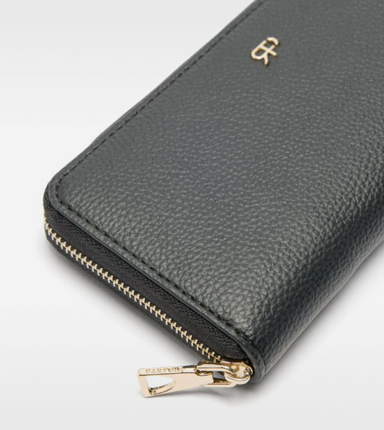 Textured Zip-Around Wallet
