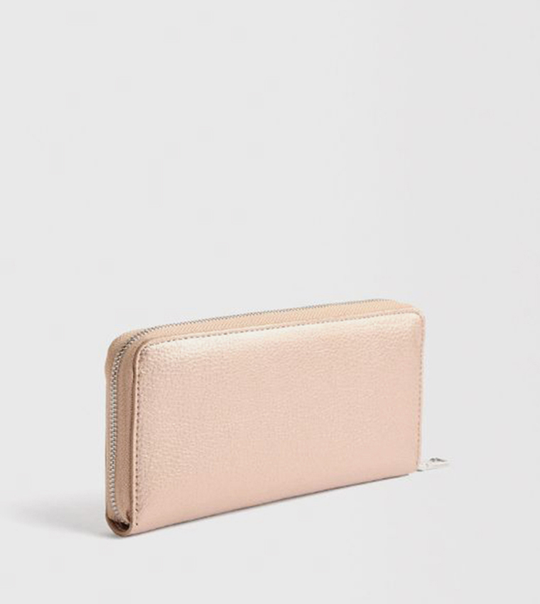 Textured Zip-Around Wallet