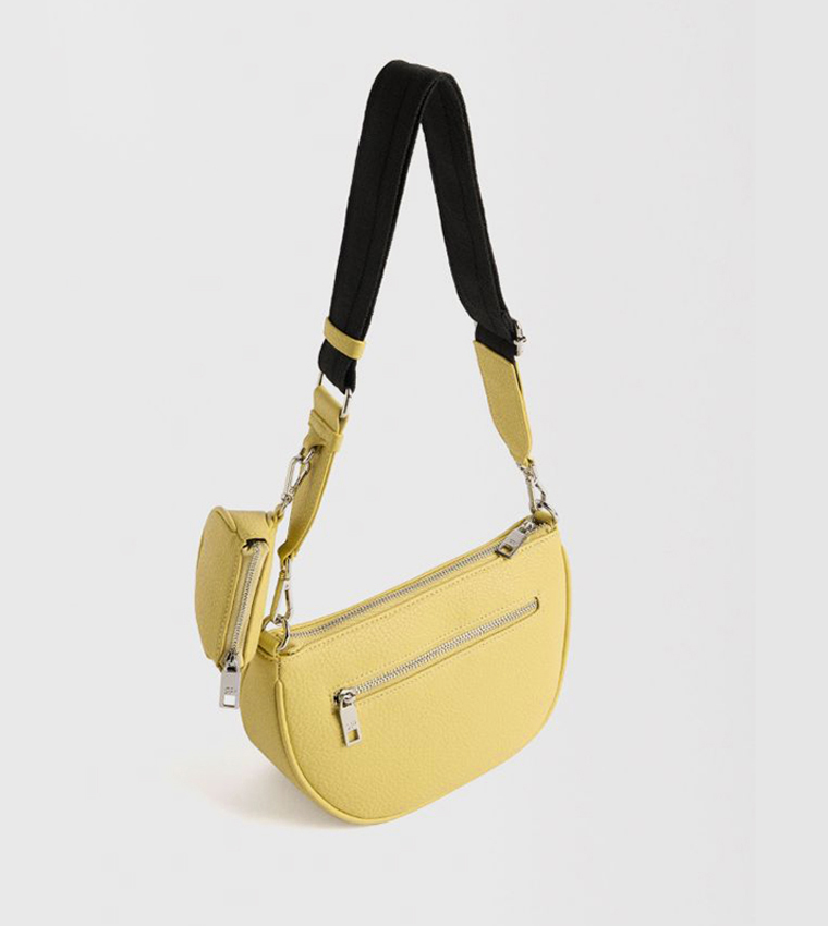 Textured Crossbody Bag with Coin Pouch