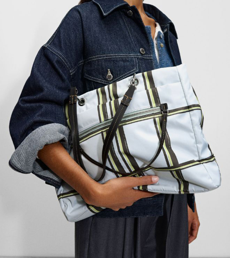 Printed Nylon Tote Bag