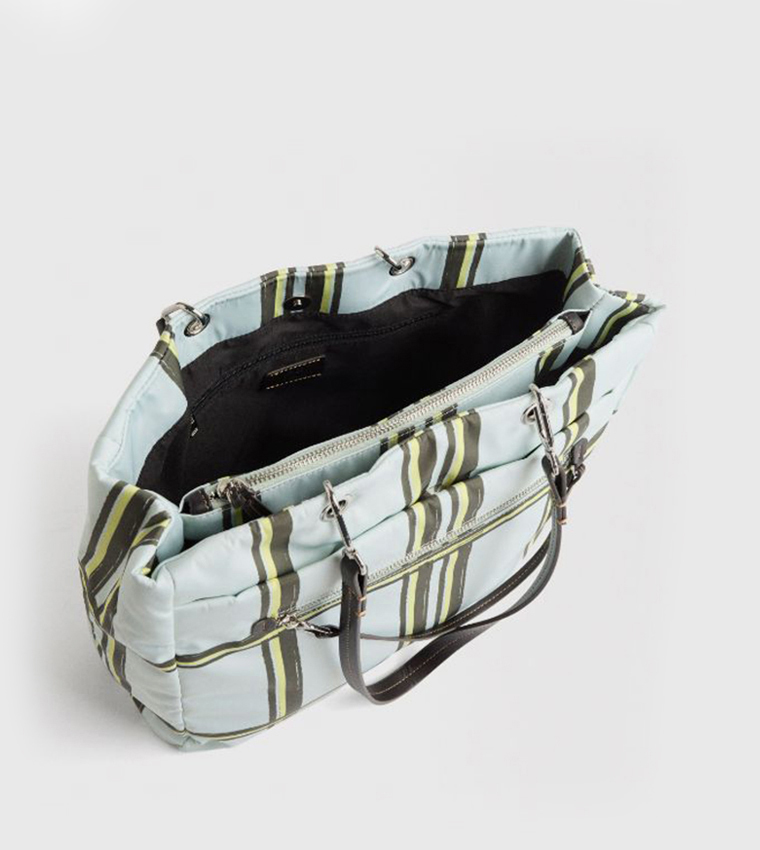 Printed Nylon Tote Bag