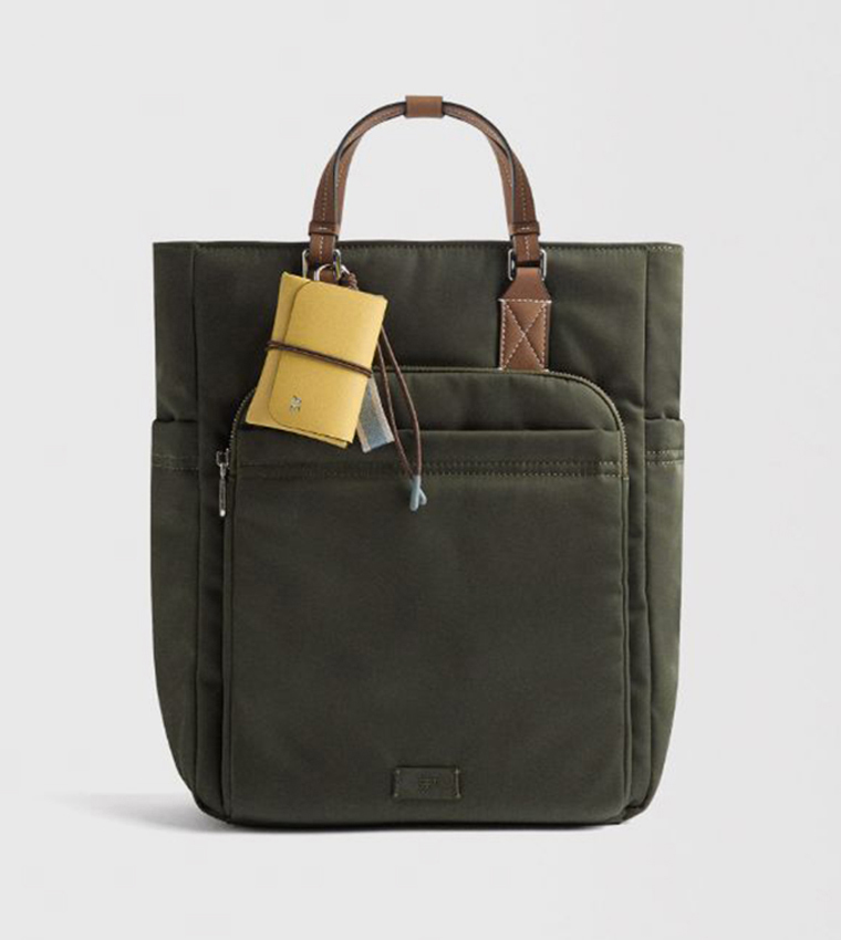 Solid Nylon Convertible Backpack