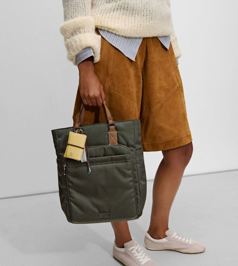 Solid Nylon Convertible Backpack