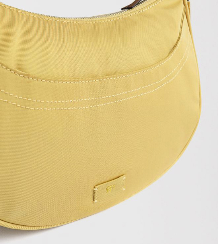 Textured Nylon Shoulder Bag