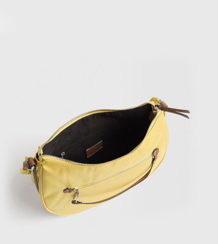 Textured Nylon Shoulder Bag