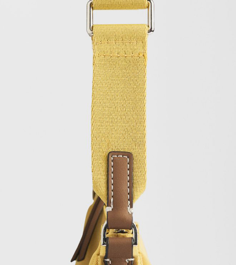 Textured Nylon Shoulder Bag