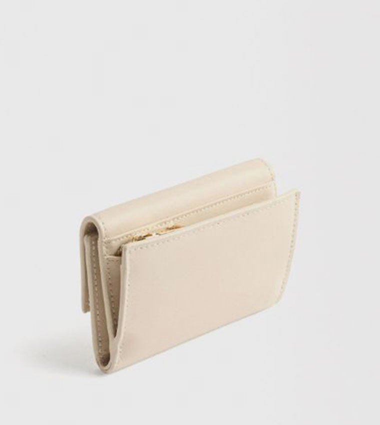 Textured Leather Tri-Fold Wallet