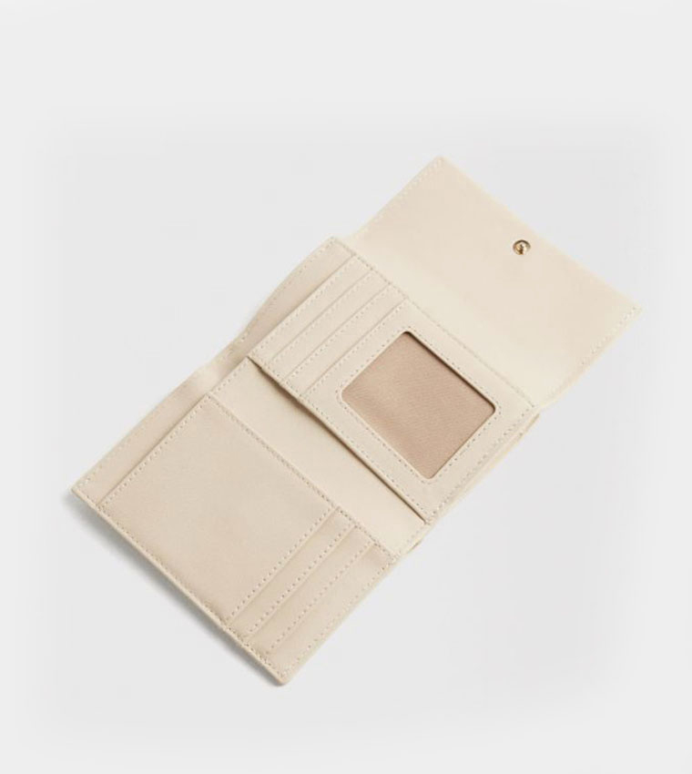 Textured Leather Tri-Fold Wallet