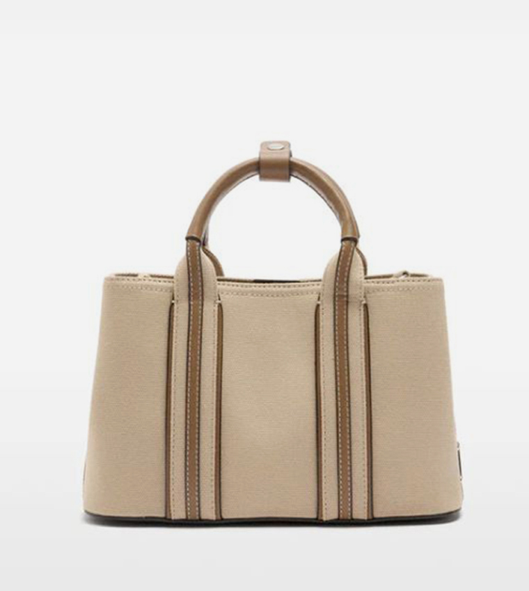 Textured Canvas Tote Bag